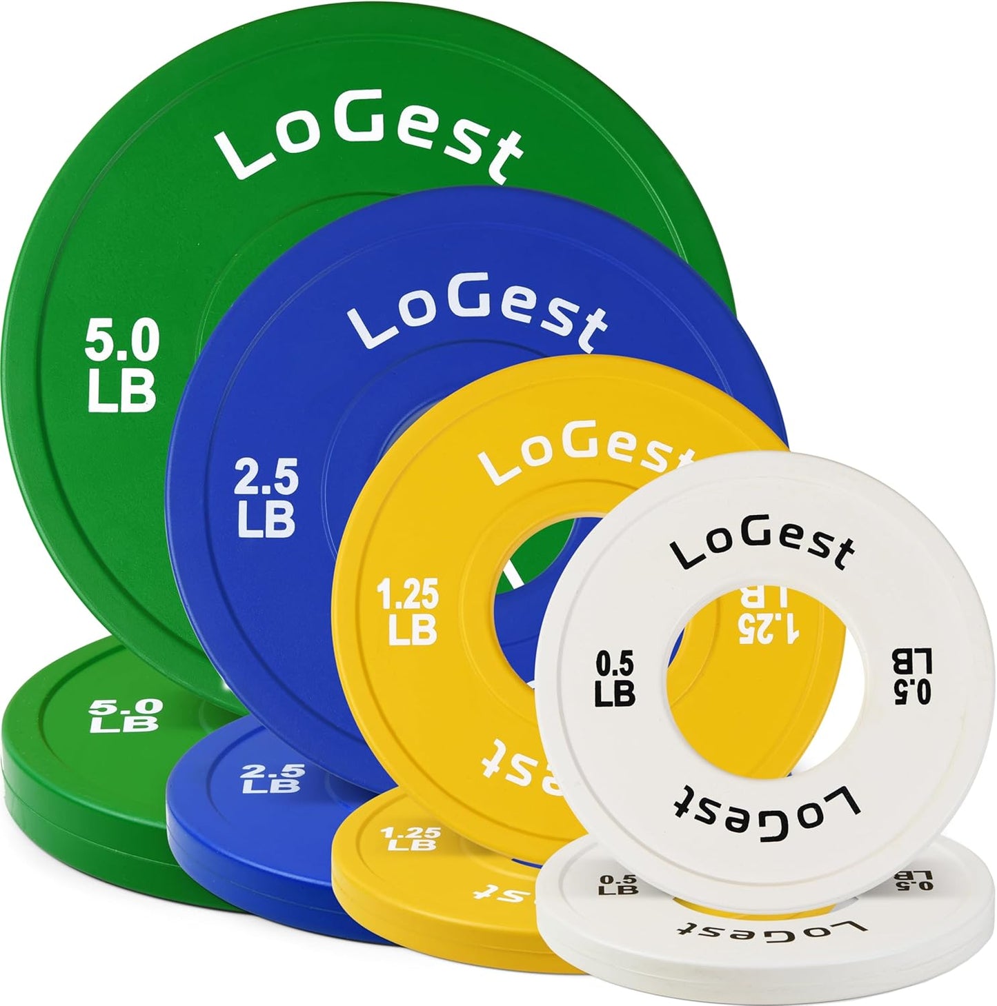 Change Weight Plates 0.50LB 1.25LB 2.5LB 5LB Set Weight Plates for Olympic Bars Perfect for Strength Training Weight Plates Exercise Balance Increase Fractional Plate Olympic Bumper Plates