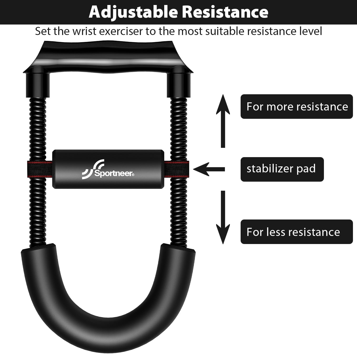 Forearm Strengthener Wrist Exerciser with Adjustable Tension