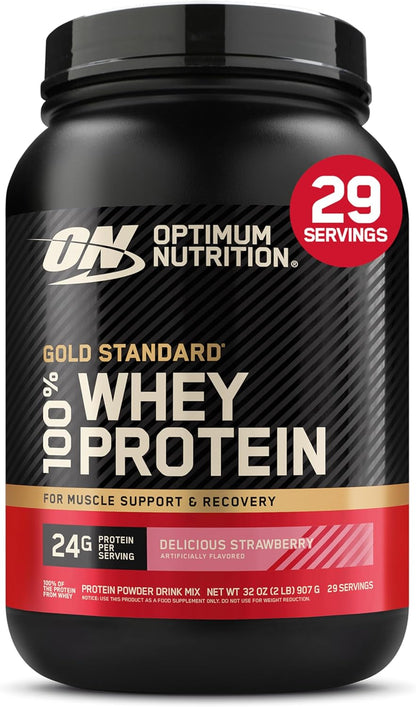 Gold Standard 100% Whey Protein Powder, Vanilla Ice Cream, 2 Pound (Packaging May Vary)