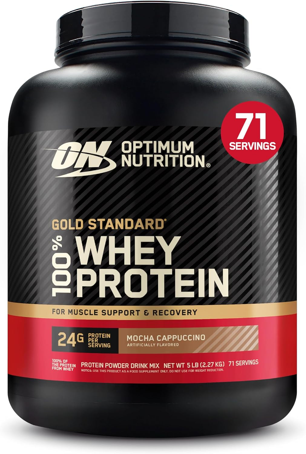 Gold Standard 100% Whey Protein Powder, Vanilla Ice Cream, 2 Pound (Packaging May Vary)