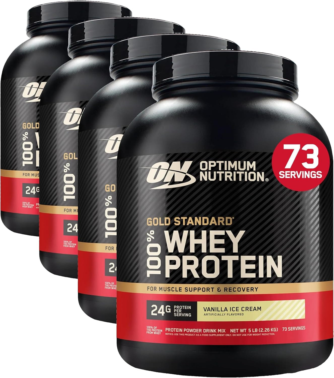 Gold Standard 100% Whey Protein Powder, Vanilla Ice Cream, 2 Pound (Packaging May Vary)