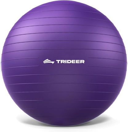 Yoga Ball for Exercise, Pilates, Core & Balance Training, Stability Ball for Pregnancy & Birthing Prep, Physical Therapy, Daily Stretching, Office Chair for Active Sitting, Quick Pump Included