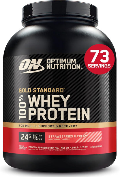 Gold Standard 100% Whey Protein Powder, Vanilla Ice Cream, 2 Pound (Packaging May Vary)