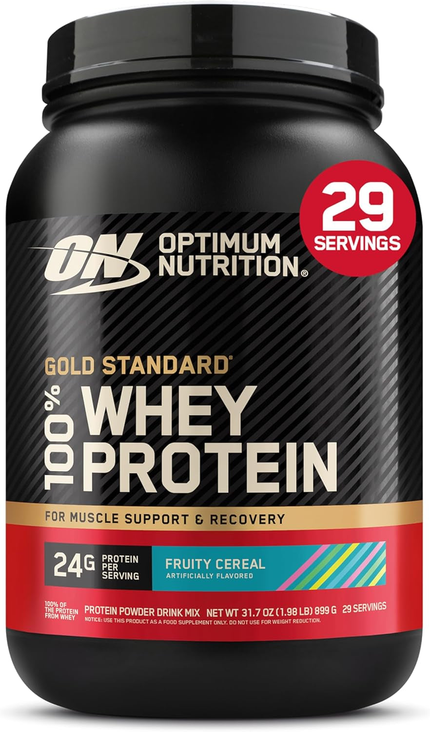 Gold Standard 100% Whey Protein Powder, Vanilla Ice Cream, 2 Pound (Packaging May Vary)