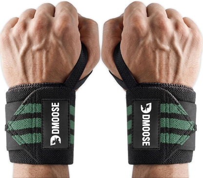 Wrist Wraps for Weightlifting 18" - Heavy Duty Gym Wrap with Hand Thumb Loop for Support & Pain Relief, USPA Approved Powerlifting, Weight Lifting Wrist Straps for Men & Women Work Out