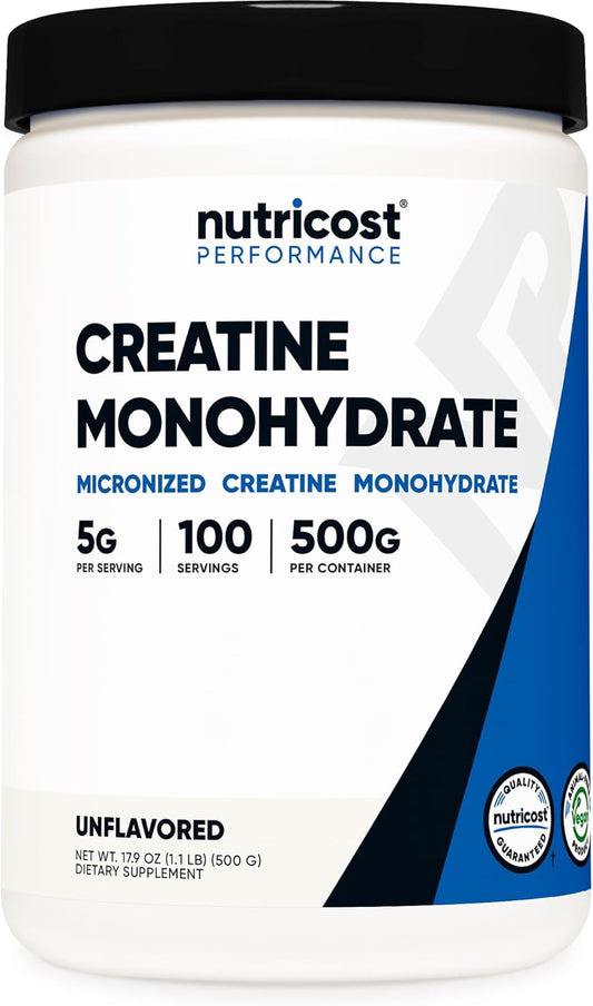 Creatine Monohydrate Micronized Powder 500G, 100 Servings | 5000Mg per Serving (5G), 17.9 Oz