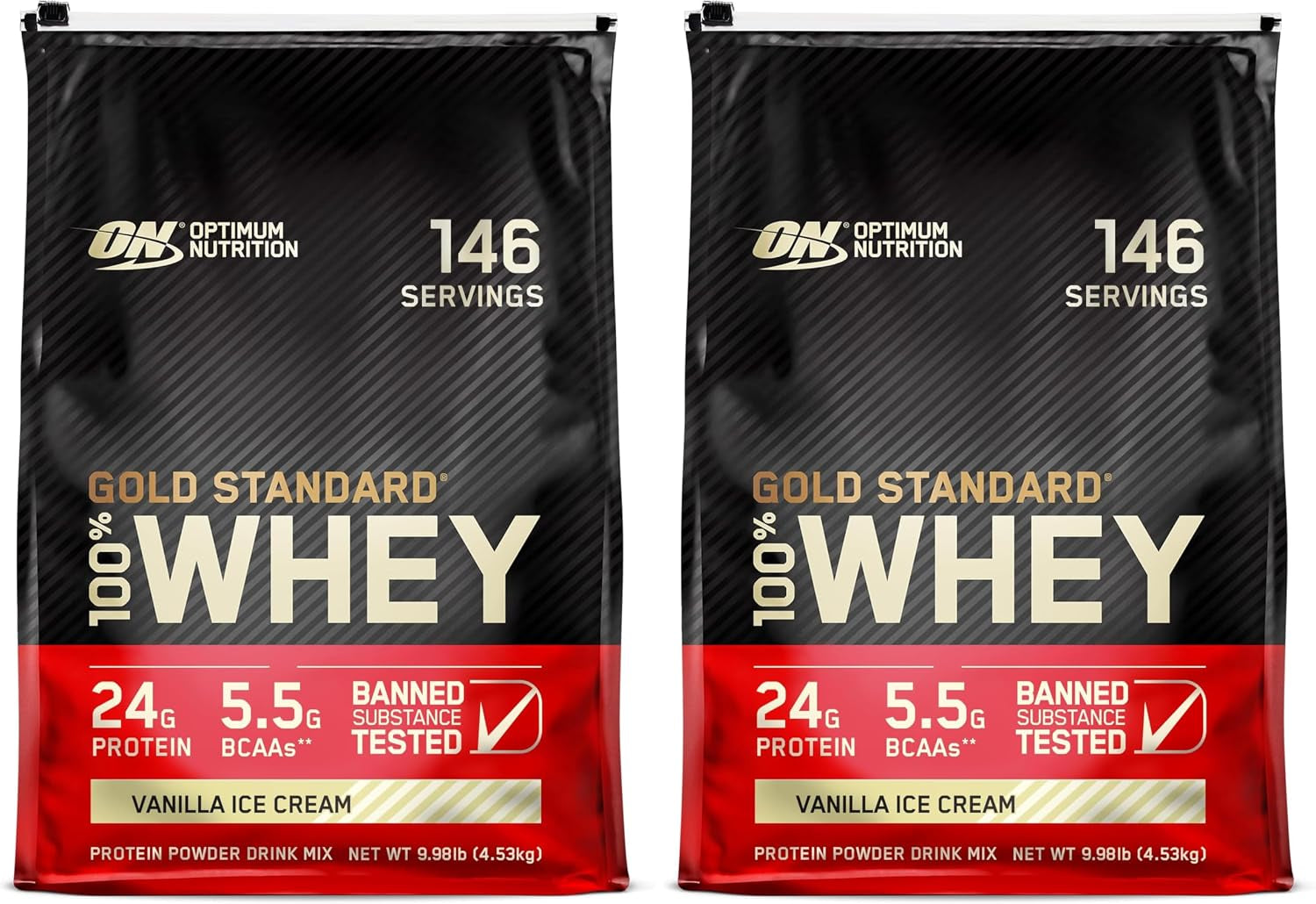 Gold Standard 100% Whey Protein Powder, Vanilla Ice Cream, 2 Pound (Packaging May Vary)