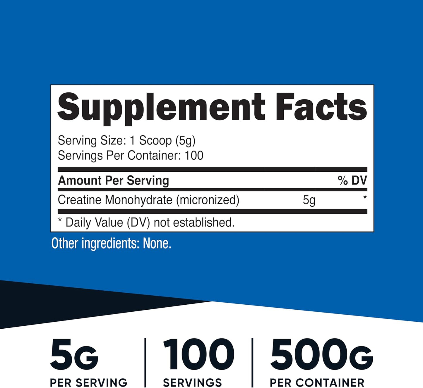 Creatine Monohydrate Micronized Powder 500G, 100 Servings | 5000Mg per Serving (5G), 17.9 Oz