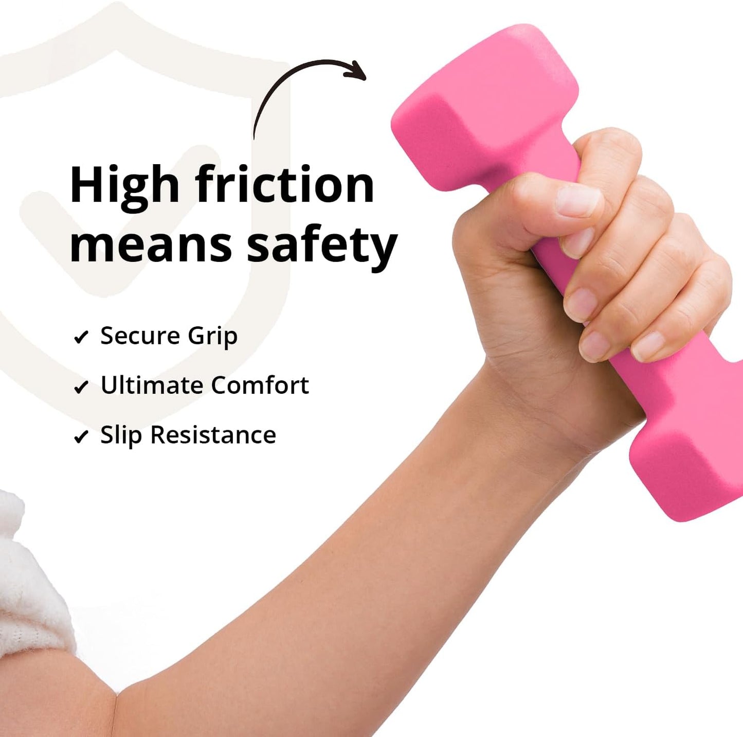 Weights Dumbbells with Neoprene Coating（Single）, 1LB-3LB Anti-Roll, Anti-Slip, Hexagonal Home Fitness Equipment for Shoulder, Neck, and Hand Training for Seniors over 55 Old