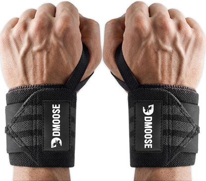 Wrist Wraps for Weightlifting 18" - Heavy Duty Gym Wrap with Hand Thumb Loop for Support & Pain Relief, USPA Approved Powerlifting, Weight Lifting Wrist Straps for Men & Women Work Out