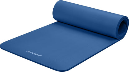Solana Yoga Mat Thick 1/2In Non-Slip Workout Mat with Nylon Strap - 72X24In Exercise Mat for Pilates, Stretching & Fitness - BPA Free, Easy Clean