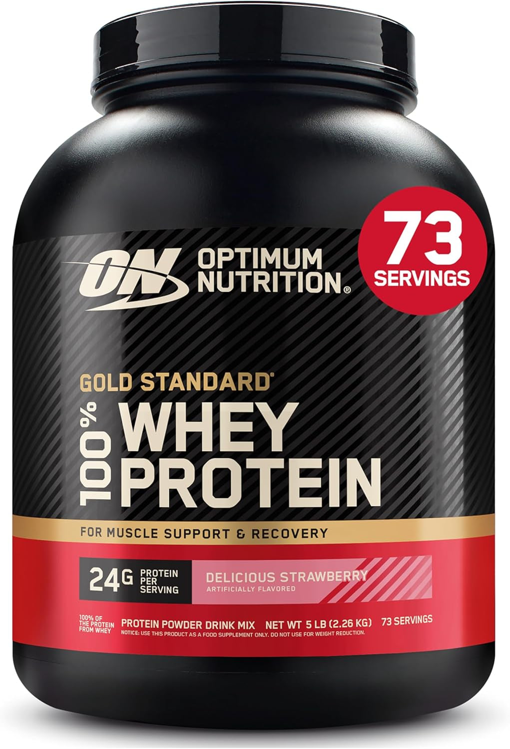 Gold Standard 100% Whey Protein Powder, Vanilla Ice Cream, 2 Pound (Packaging May Vary)