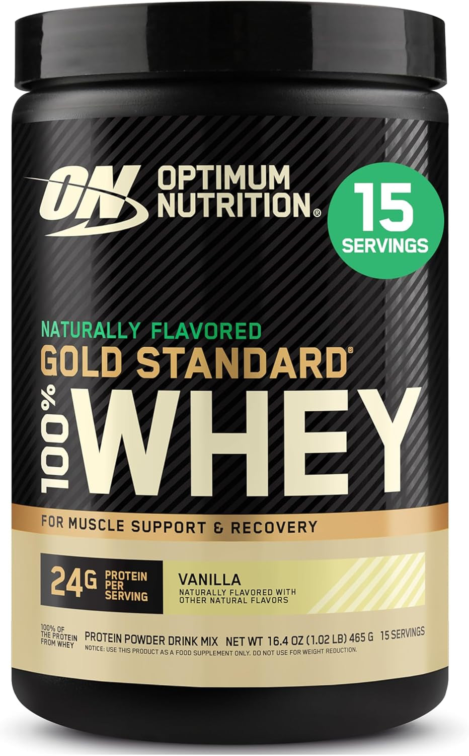 Gold Standard 100% Whey Protein Powder, Vanilla Ice Cream, 2 Pound (Packaging May Vary)