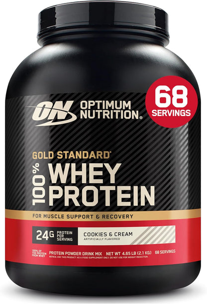 Gold Standard 100% Whey Protein Powder, Vanilla Ice Cream, 2 Pound (Packaging May Vary)