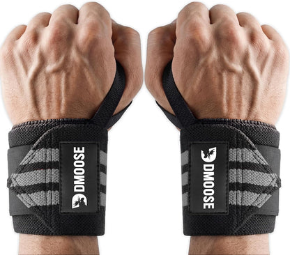 Wrist Wraps for Weightlifting 18" - Heavy Duty Gym Wrap with Hand Thumb Loop for Support & Pain Relief, USPA Approved Powerlifting, Weight Lifting Wrist Straps for Men & Women Work Out