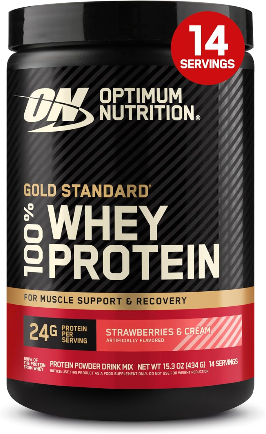Gold Standard 100% Whey Protein Powder, Vanilla Ice Cream, 2 Pound (Packaging May Vary)