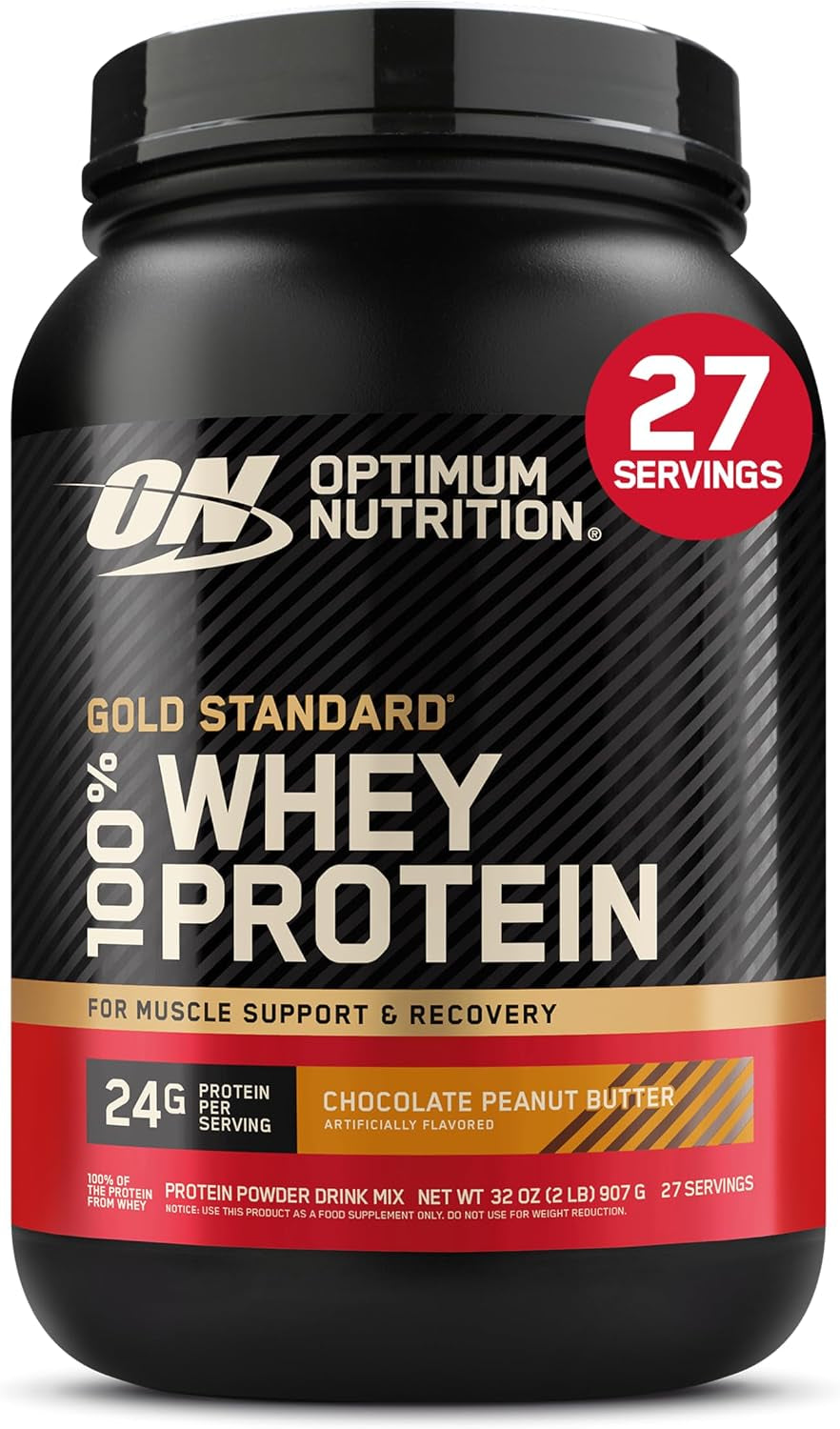 Gold Standard 100% Whey Protein Powder, Vanilla Ice Cream, 2 Pound (Packaging May Vary)