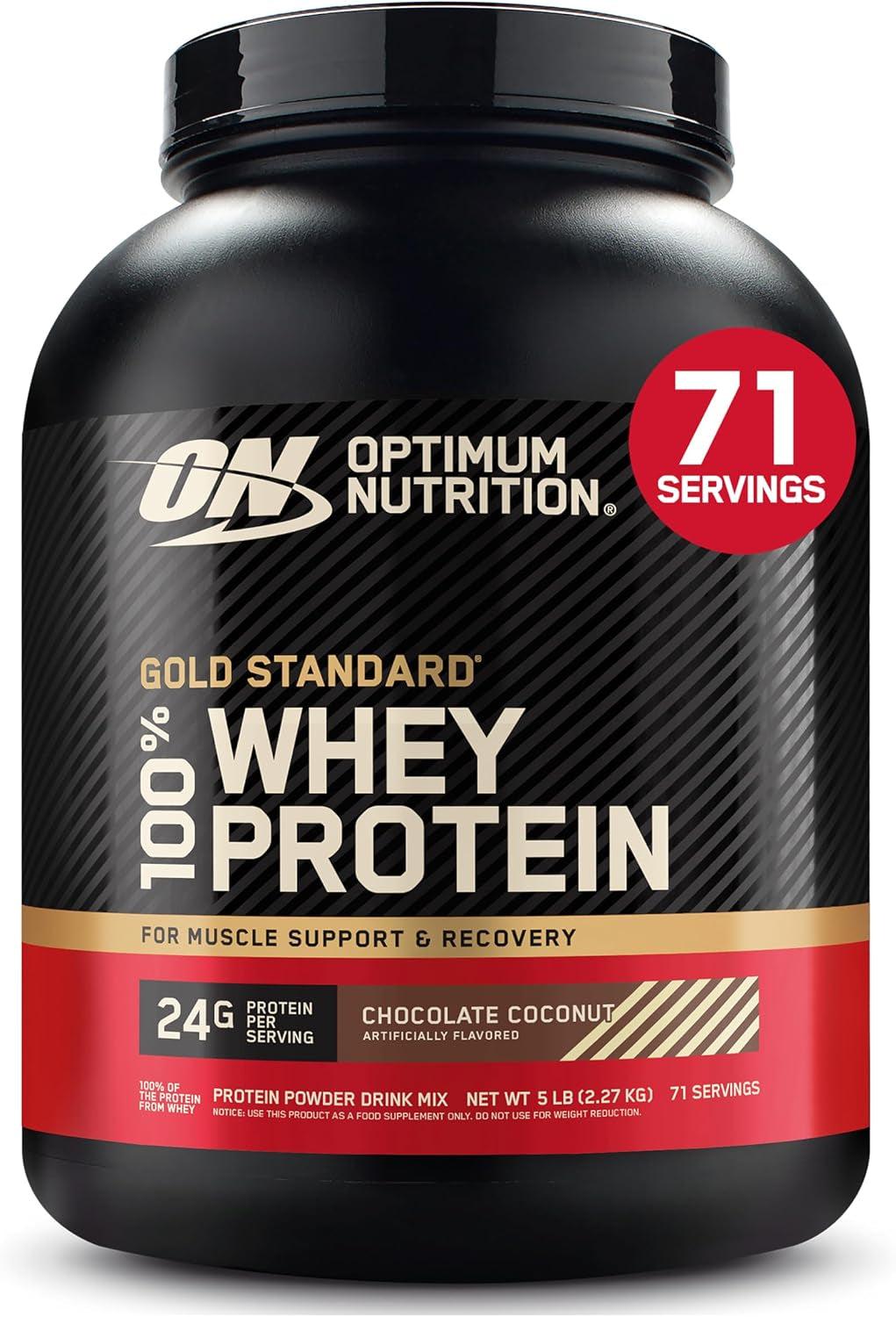 Gold Standard 100% Whey Protein Powder, Vanilla Ice Cream, 2 Pound (Packaging May Vary)