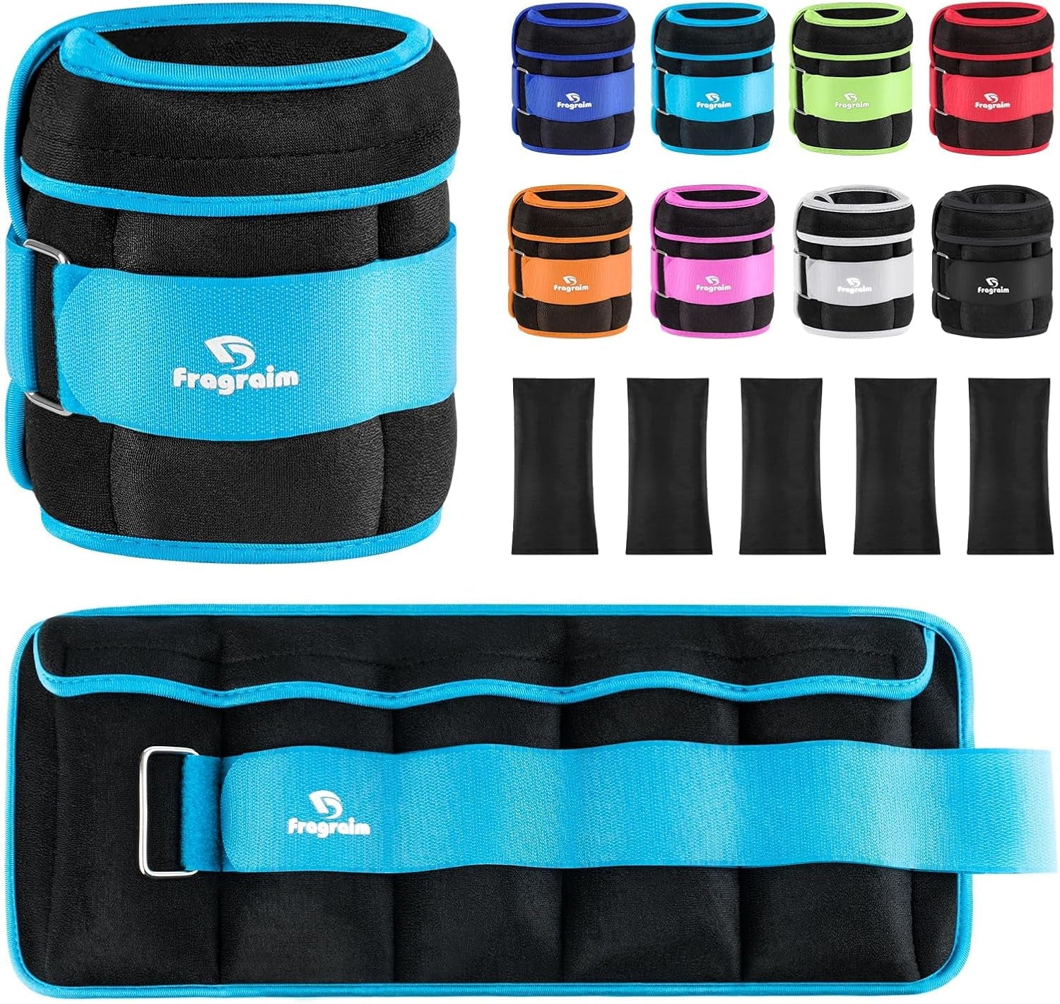 Adjustable Ankle Weights 1-3/4/5/6/8/10/12/15/20 LBS Pair with Removable Weight for Jogging, Gymnastics, Aerobics, Physical Therapy