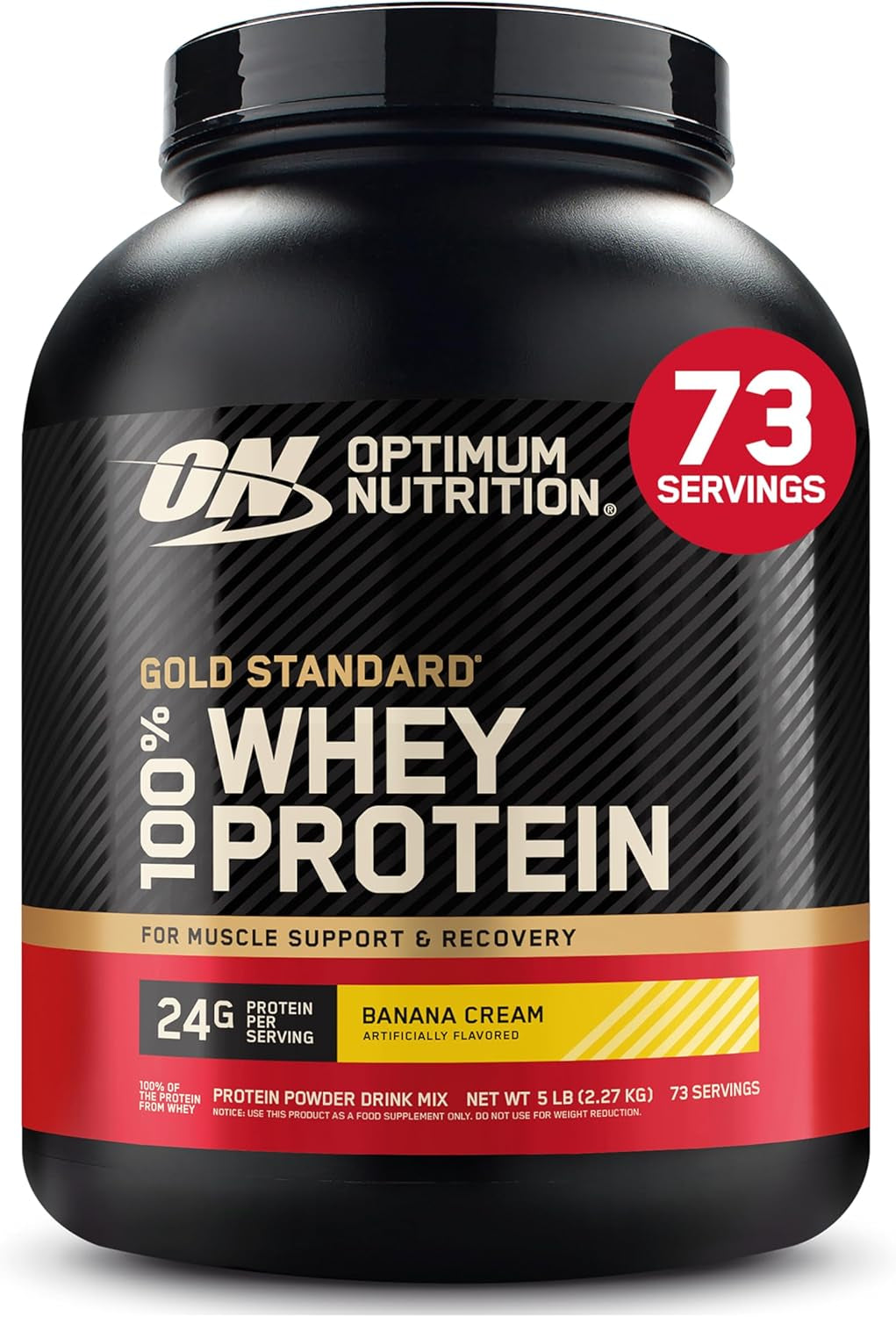 Gold Standard 100% Whey Protein Powder, Vanilla Ice Cream, 2 Pound (Packaging May Vary)