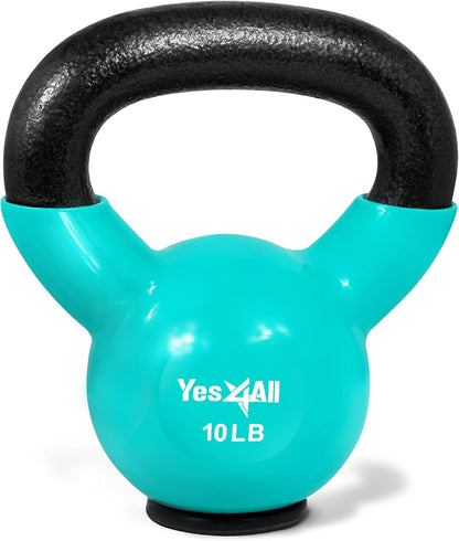 Kettlebells Rubber Base, Kettlebell Set for Women, Strength Training Kettlebells Weights (10-65 Lbs)