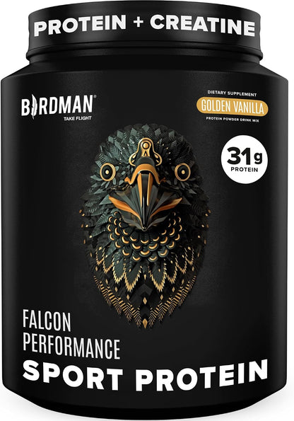 Falcon Performance Vegan Protein Powder, 31G Protein, 5G Creatine, 5G BCAA, Probiotics, Electrolytes, Pre Workout, Low Carb, Sugar Free & Dairy Free, Plant Based Chocolate Protein -19 Servings