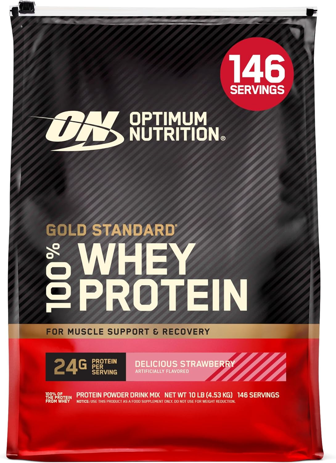 Gold Standard 100% Whey Protein Powder, Vanilla Ice Cream, 2 Pound (Packaging May Vary)