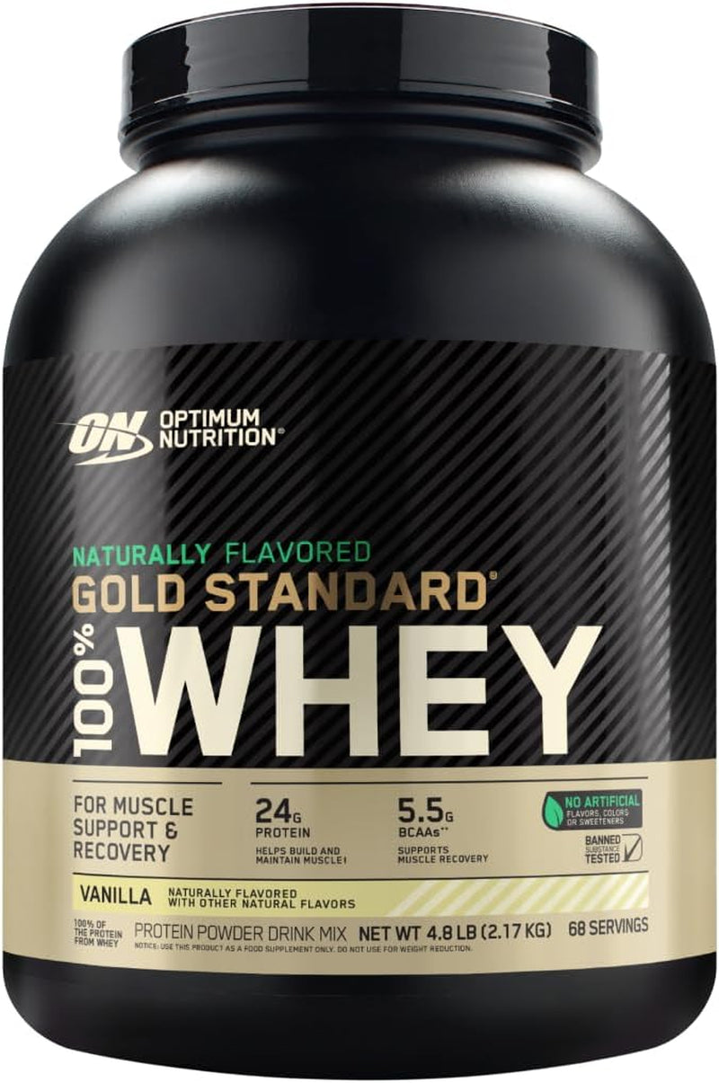 Gold Standard 100% Whey Protein Powder, Vanilla Ice Cream, 2 Pound (Packaging May Vary)