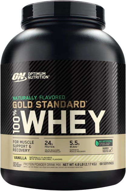 Gold Standard 100% Whey Protein Powder, Vanilla Ice Cream, 2 Pound (Packaging May Vary)