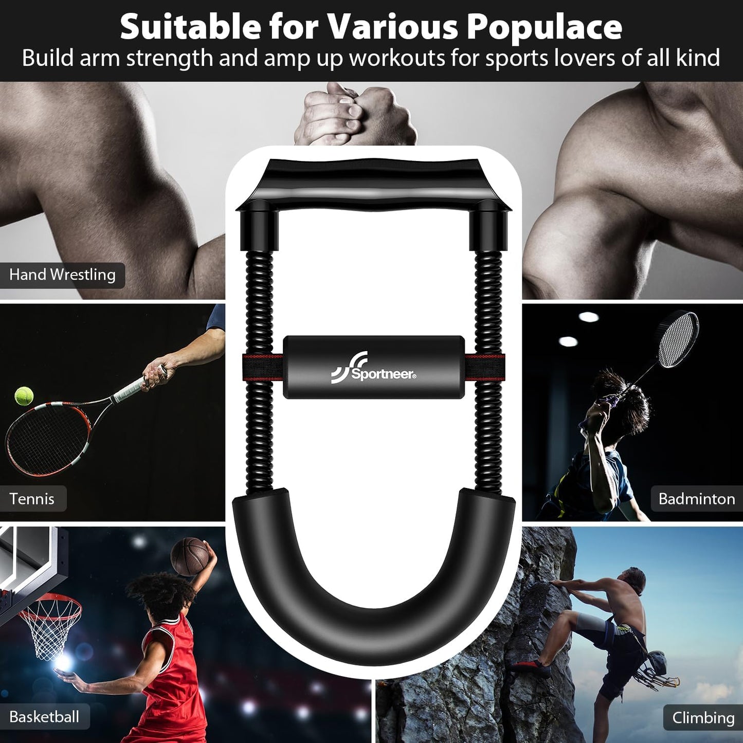 Forearm Strengthener Wrist Exerciser with Adjustable Tension