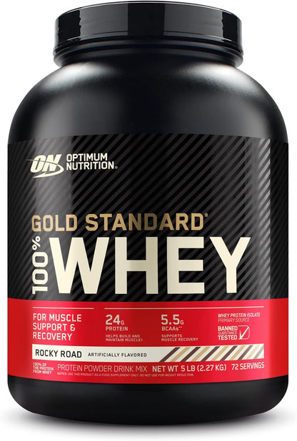Gold Standard 100% Whey Protein Powder, Vanilla Ice Cream, 2 Pound (Packaging May Vary)