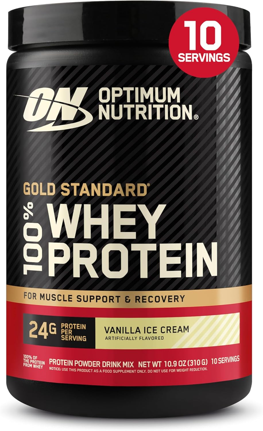 Gold Standard 100% Whey Protein Powder, Vanilla Ice Cream, 2 Pound (Packaging May Vary)