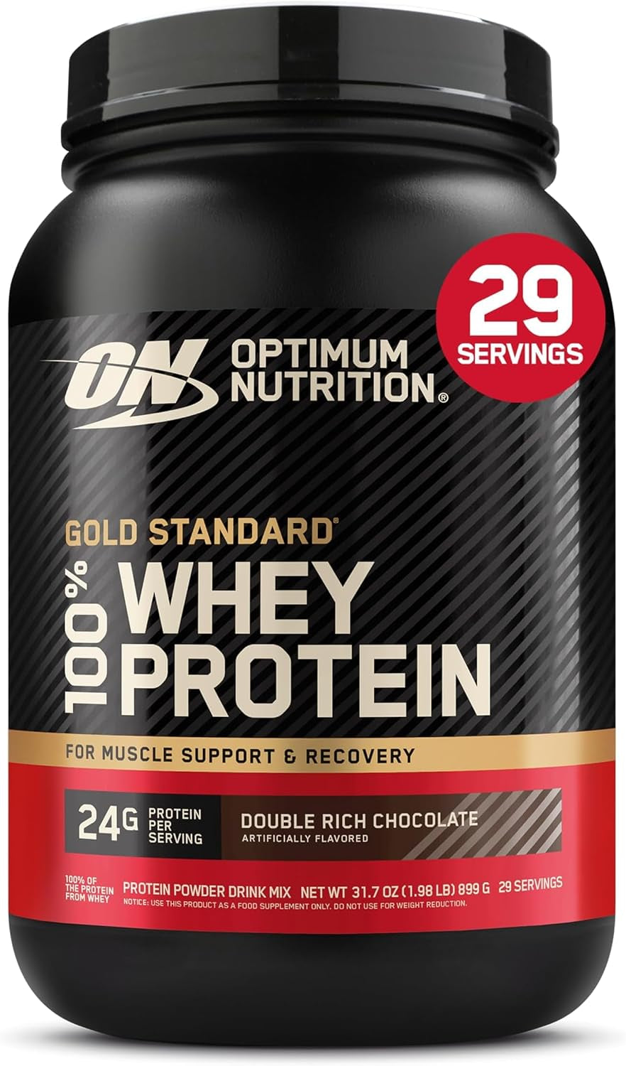 Gold Standard 100% Whey Protein Powder, Vanilla Ice Cream, 2 Pound (Packaging May Vary)