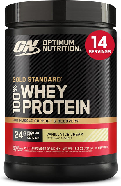 Gold Standard 100% Whey Protein Powder, Vanilla Ice Cream, 2 Pound (Packaging May Vary)
